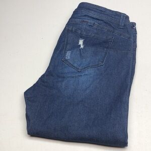 DISTRESS WAX JEANS BUTT I LOVE YOU SKINNY JEANS 11/30x28 ⭐️